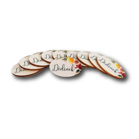 TÁBLA fa MINI OVÁL DÉDINEK 2*4cm LV