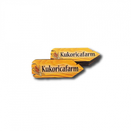 Tábla fa nyíl 2,2*6,2cm Kukoricafarm natúr