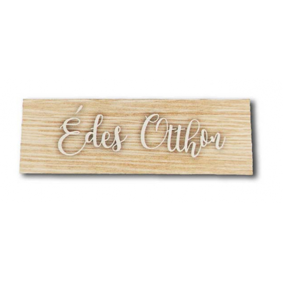 Tábla fa téglalap Édes Otthon 14,5X4,5cm natur LV