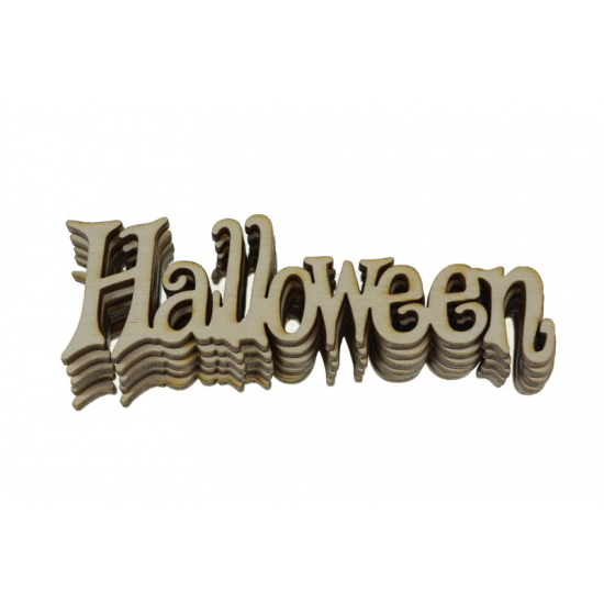 TÁBLA fa Halloween felirat 2,5*9 cm LV