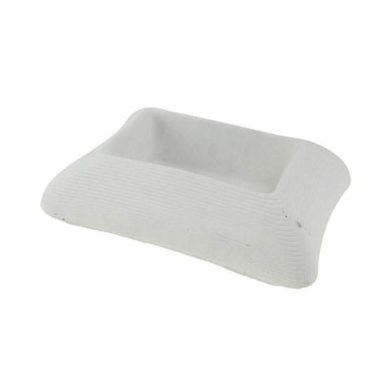 Tál kő 25*19,5*7cm fehér