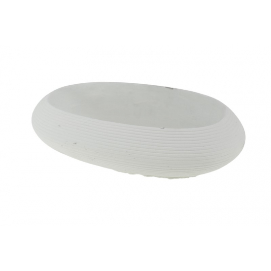 Tál kő 26*16*7,5cm fehér
