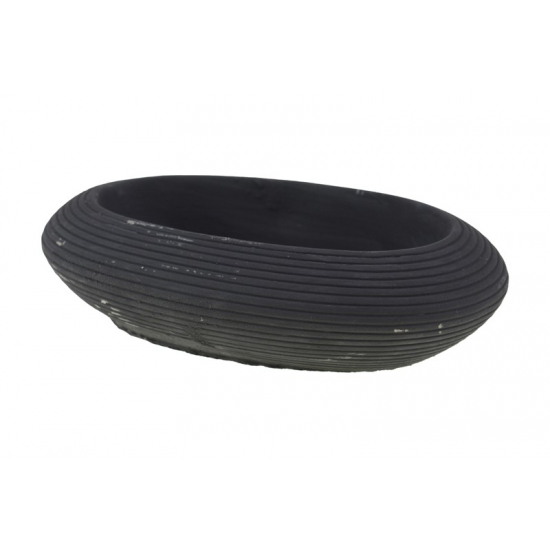 Tál kő 26*16*7,5cm fekete