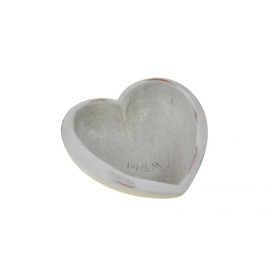 Tál kő szív 18 * 18 * 6.6cm szürke