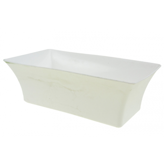 Tál plasztik szögl. 25cm fehér