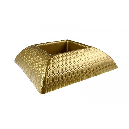 Tál plasztik szögletes Marbella mintás 25/12*25/12*H6,5cm arany