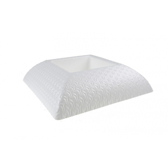 Tál plasztik szögletes Marbella mintás 25/12*25/12*H6,5cm fehér