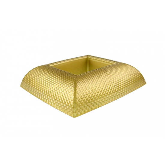 Tál plasztik szögletes mintás 20/10*18/8*H5cm arany