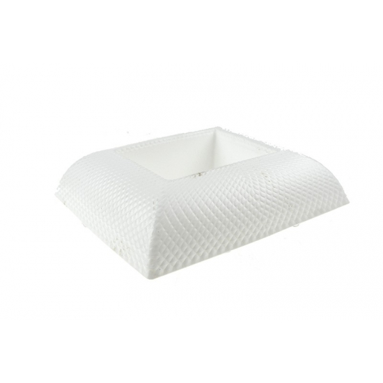 Tál plasztik szögletes mintás 20/10*18/8*H5cm fehér