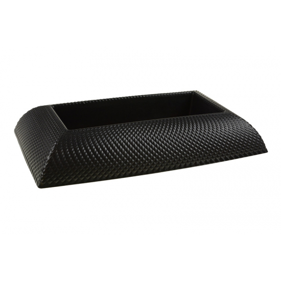 Tál plasztik szögletes mintás 30/20*17/8*H6cm fekete
