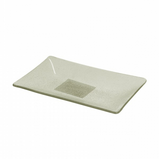 Üveg tál bordázott 16*10cm átlátszó
