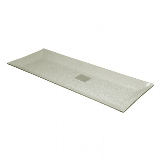 Tál üveg bordázott 50*19cm