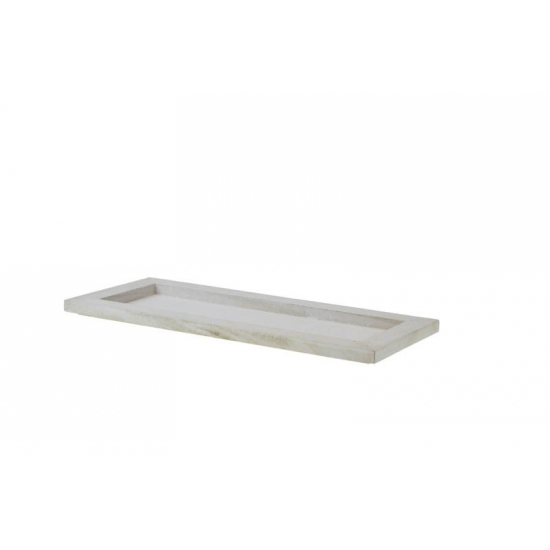 Tálca fa 35*15cm fehér