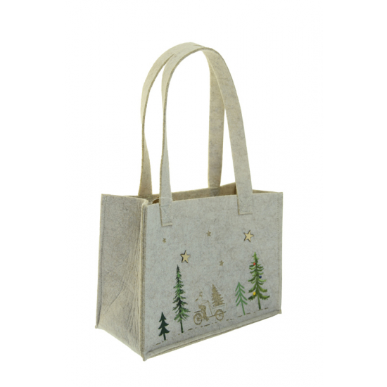 Táska filc 22*10*16cm szürke