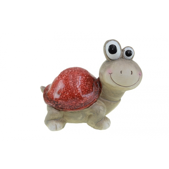 Figura teknős kerámia 23*17,5*18cm piros