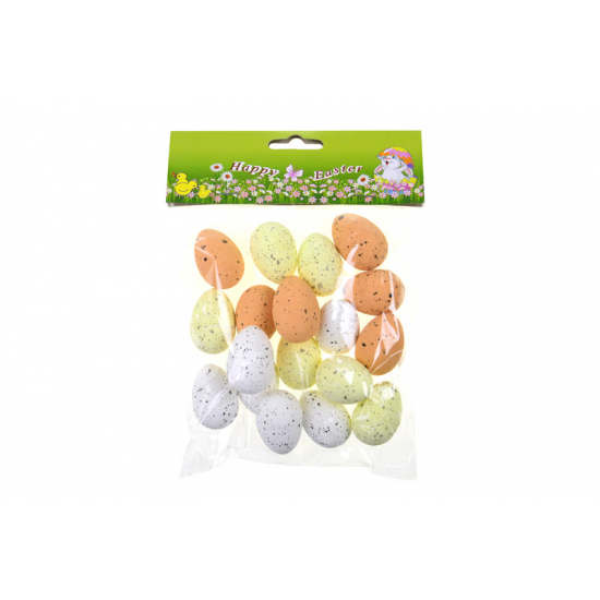 Tojás hcell 2.5*3.5cm s/18 fehér/barna/sárga