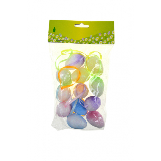 Tojás hungarocell 3*5CM s/12 akasztós több szín