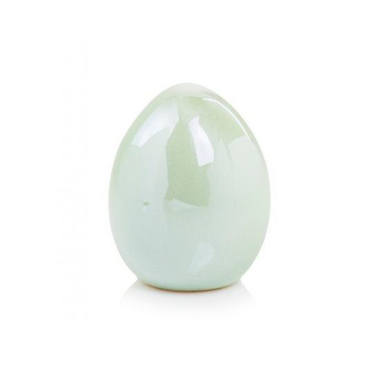 Tojás kerámia5*6 cm fényes zöld