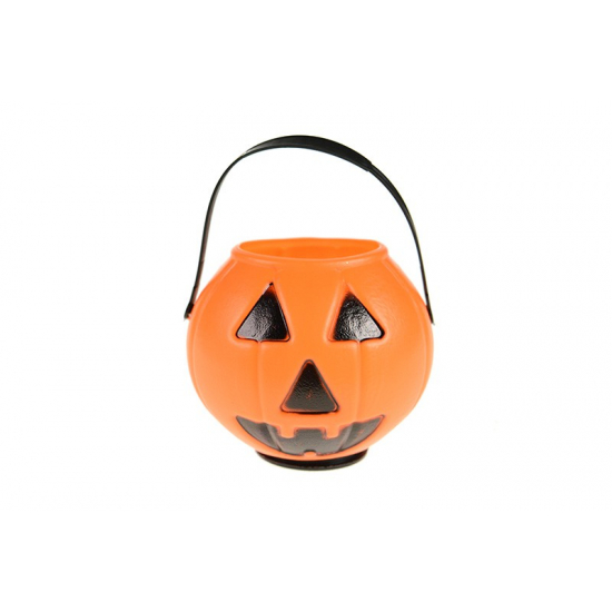 Tök plasztik Halloween 6-7cm Ledes 2féle narancs