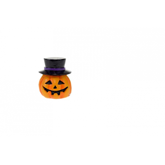 Tök poly Halloween 4cm cilinderes narancs