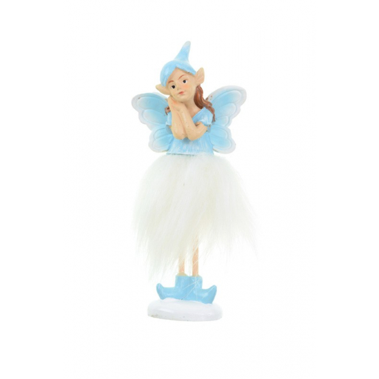 Figura tündér poly 13cm kék