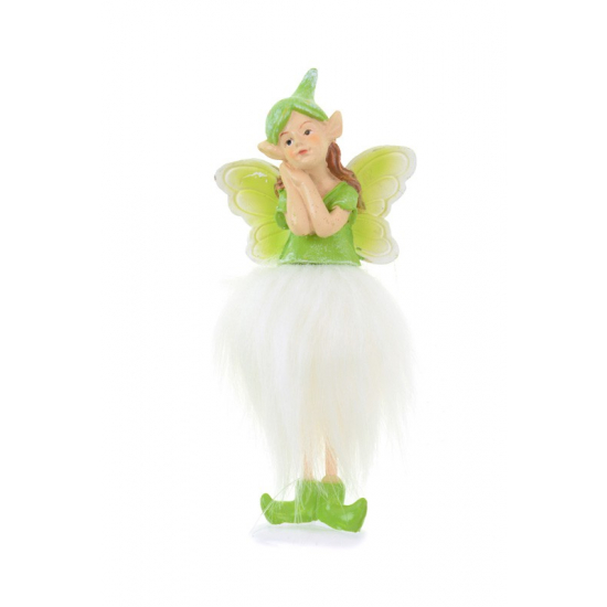Figura tündér poly 13cm zöld