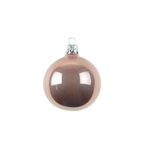 Üveggömb 6cm (db) pearl v.rózsaszín