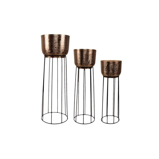 Virágtrartó alumínium D60/70/82cm arany