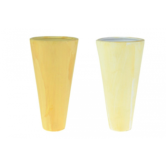 Váza kerámia D10,5*20cm krém/sárga Zmrst