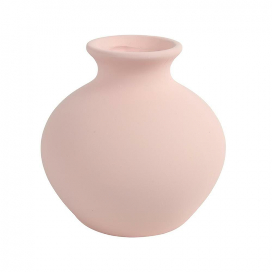 Váza kerámia öblös 15,5cm Frances rózsaszín
