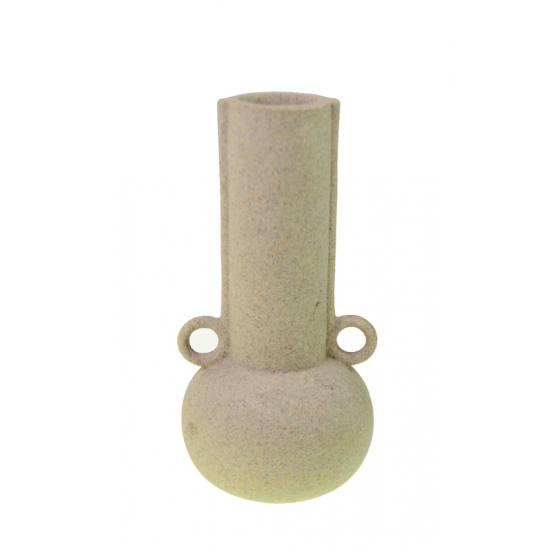 Váza poly 10*10*21,2cm bézs