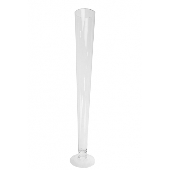 Váza üveg 11*80cm átlátszó
