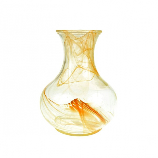 Váza üveg 15*20cm narancs DK