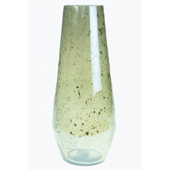 Üveg váza lüszteres 30cm zöld