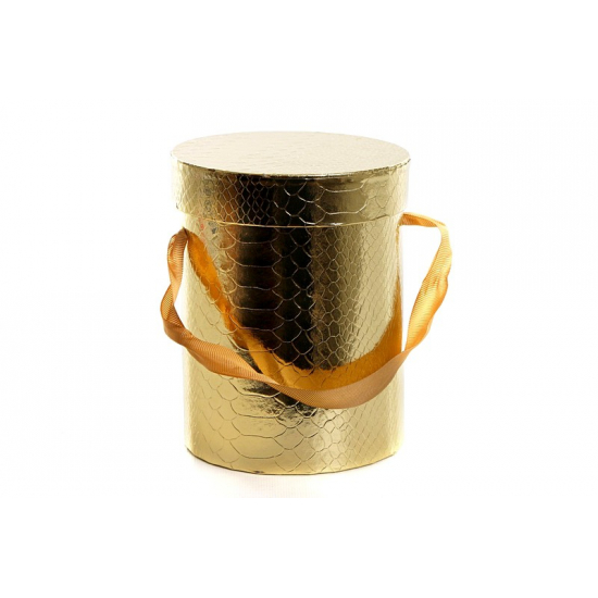 Virágdoboz kör 12*15 cm arany