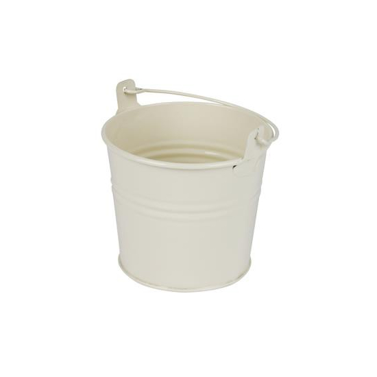 Vödör cink ?10,3xH8,5cm fényes krém