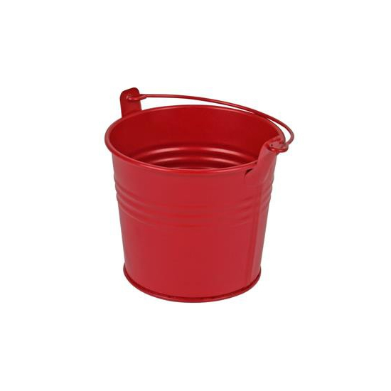 Vödör cink ?10,3xH8,5cm matt piros