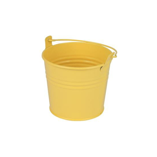 Vödör cink ?10,3xH8,5cm matt sárga