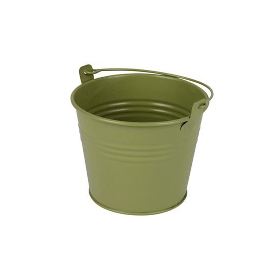 Vödör cink ?10,3xH8,5cm matt zöld