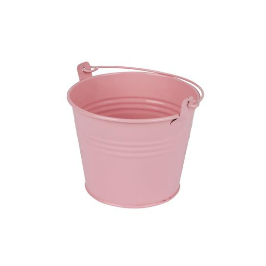 Vödör cink ?11,7xH9cm fényes rózsaszín