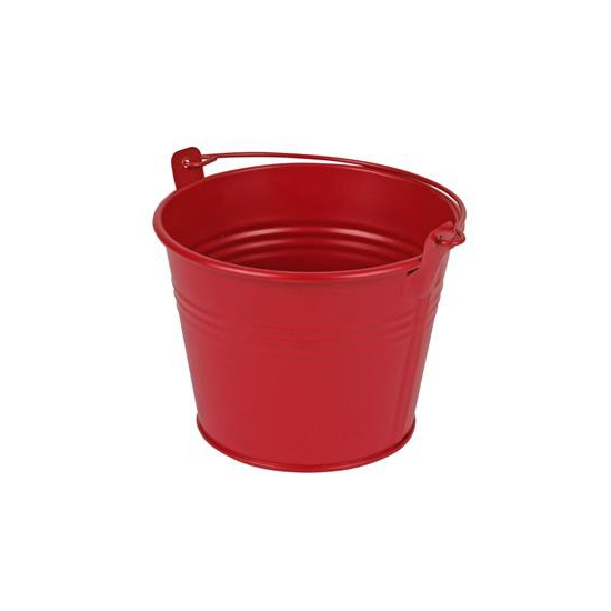 Vödör cink ?11,7xH9cm matt piros