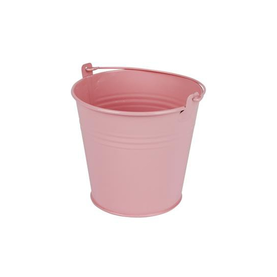 Vödör cink ?13xH13cm fényes rózsaszín