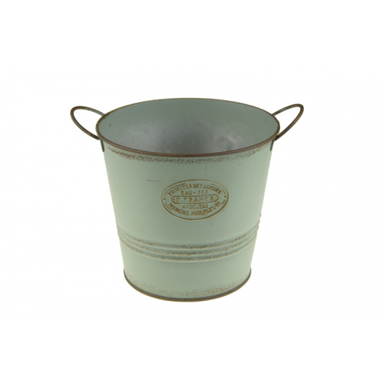 Vödör fém 16*13cm zöld