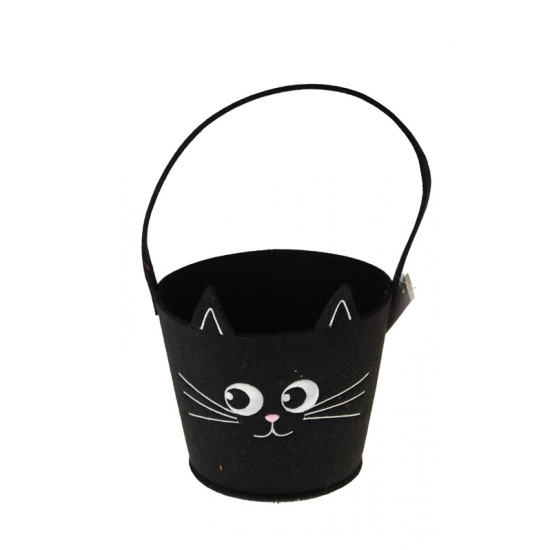 Vödör filc 18*18cm cicás fekete
