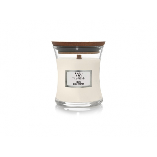 WoodWick illatgyertya kis üveges 85g Linen