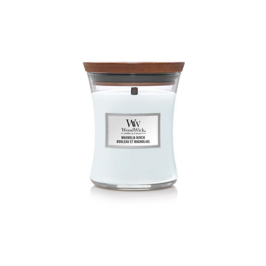 WoodWick illatgyertya közepes üveges 275g Magnolia Birch