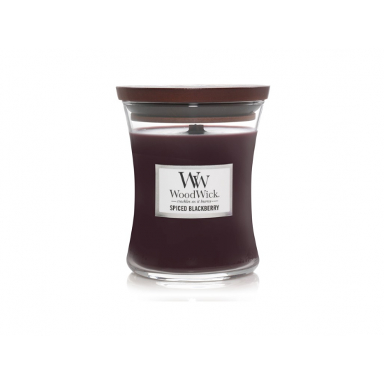 WoodWick illatgyertya közepes üveges 275g Spiced Blackberry